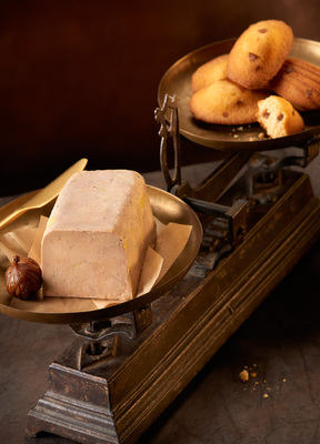 Terrine de foie gras et madeleine